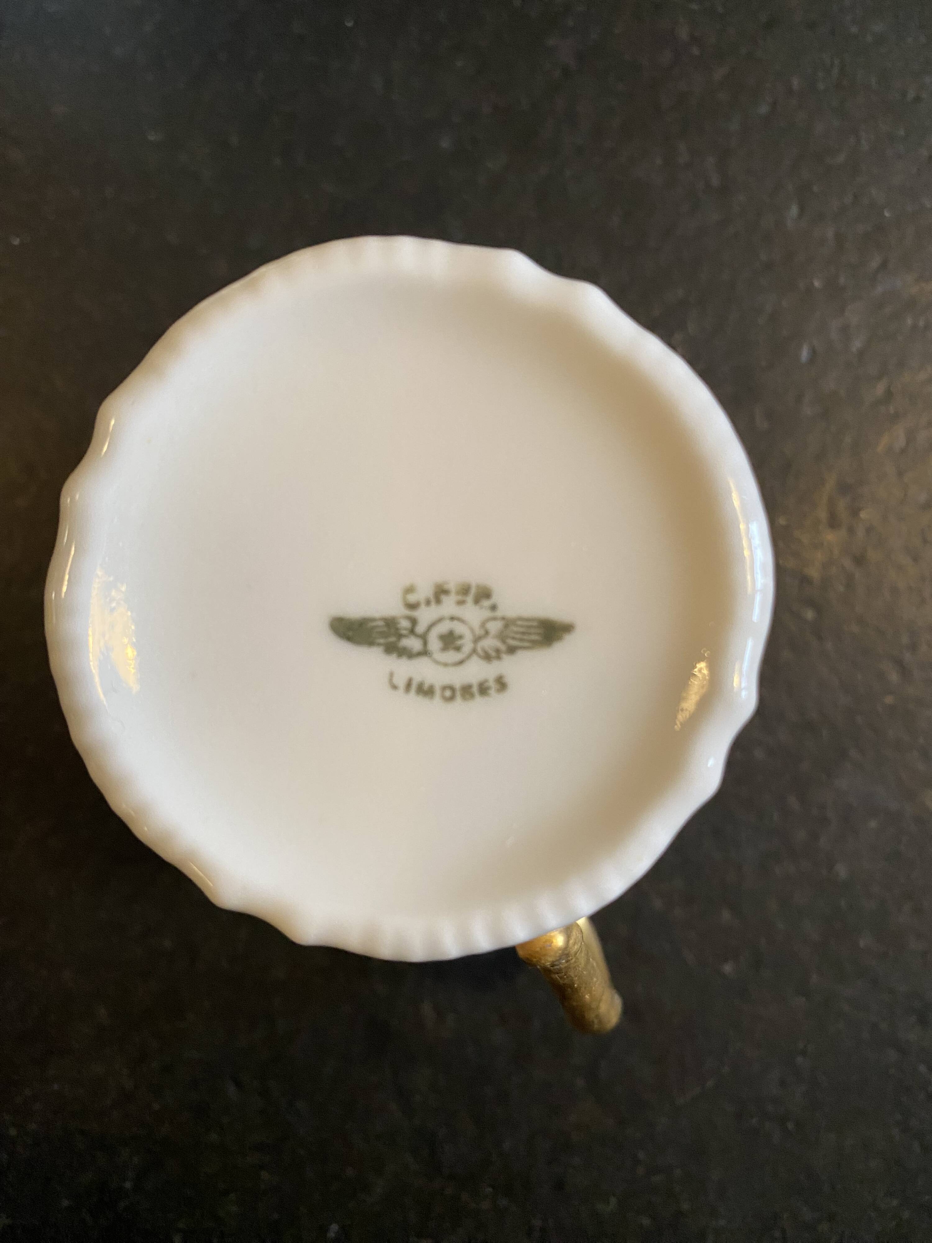Coffee service signed Limoges CF & P – 1920s/30s