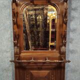 Coat rack - antique entrance furniture in walnut, dating from the late 19th century.