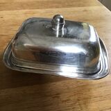 Butter dish metal and glass