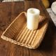 Braided wicker basket basket