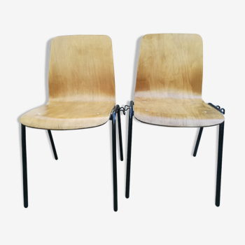 Lot de 2 chaises d'administration années 60