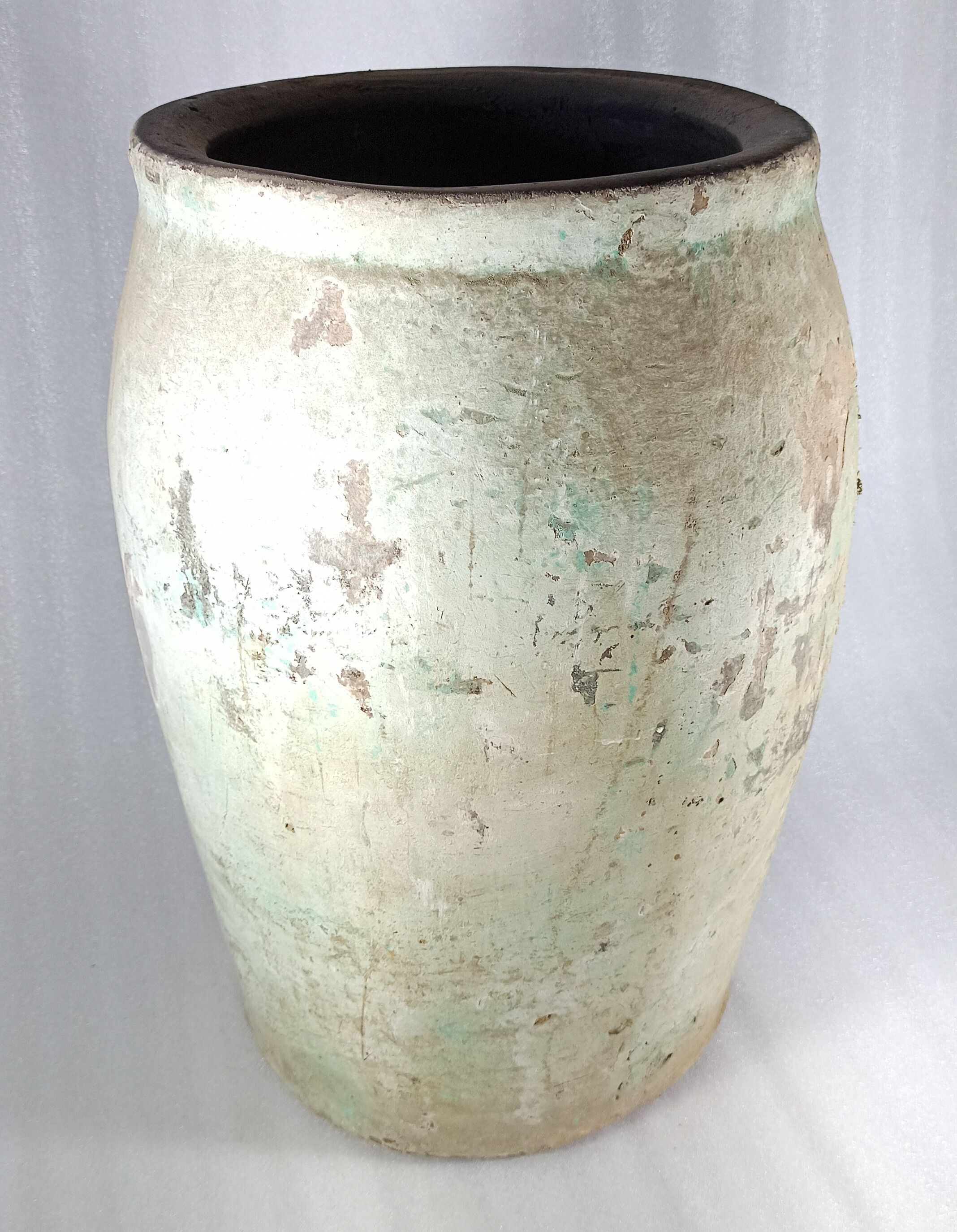 Green terracotta jar
