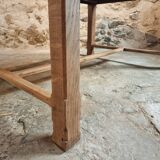 Grande table à manger ancienne en chêne – Extensible – France, années 1920