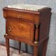 Empire/Restoration style bedside table, mahogany and burl