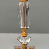 Crystal and golden brass table lamp ~ 1950s/1960s