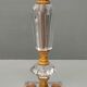 Crystal and golden brass table lamp ~ 1950s/1960s