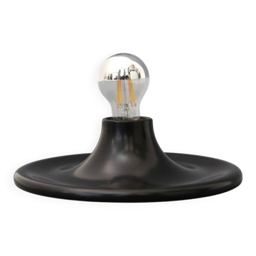 Black metal cone wall lamp or ceiling light, 1960s