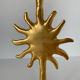 Édouard Rambaud, Soleil artist candle holder in gilded bronze signed under the bobèche.