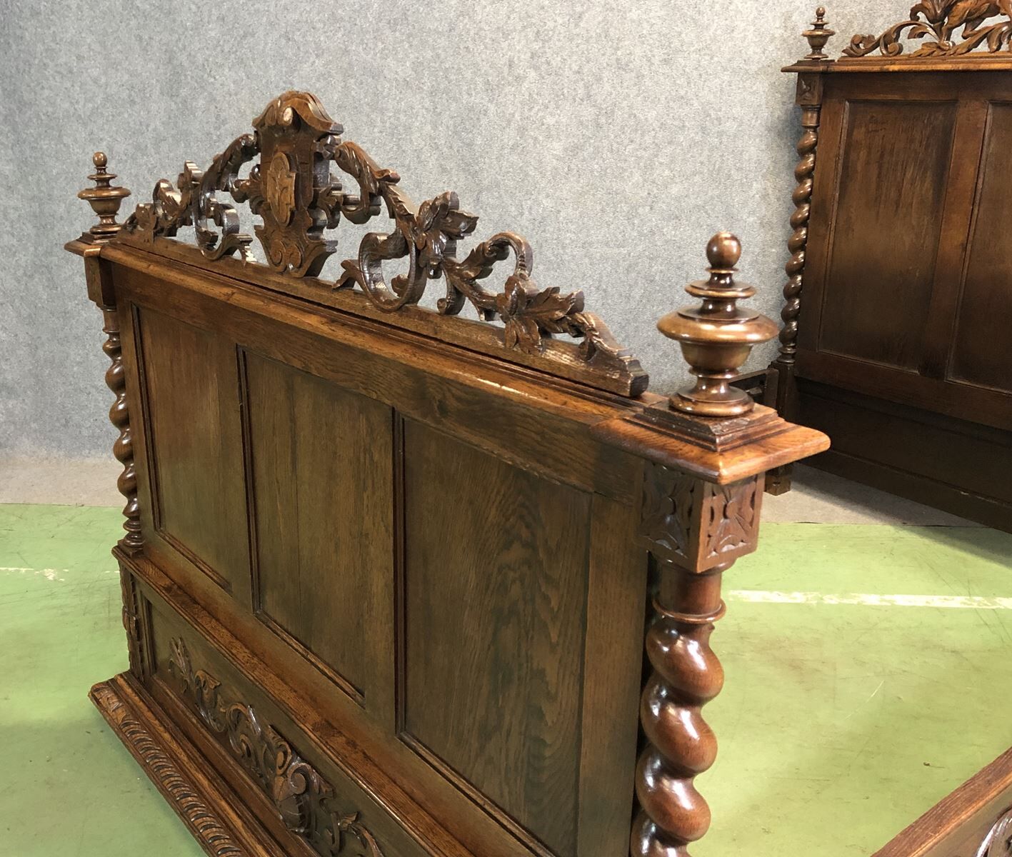Henry II oak bed - early 20th