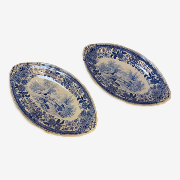 Set of 2 raviers Villeroy and Boch collection Burgenland blue