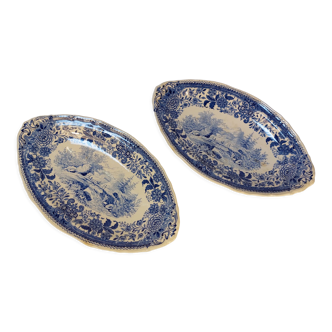 Set of 2 raviers Villeroy and Boch collection Burgenland blue
