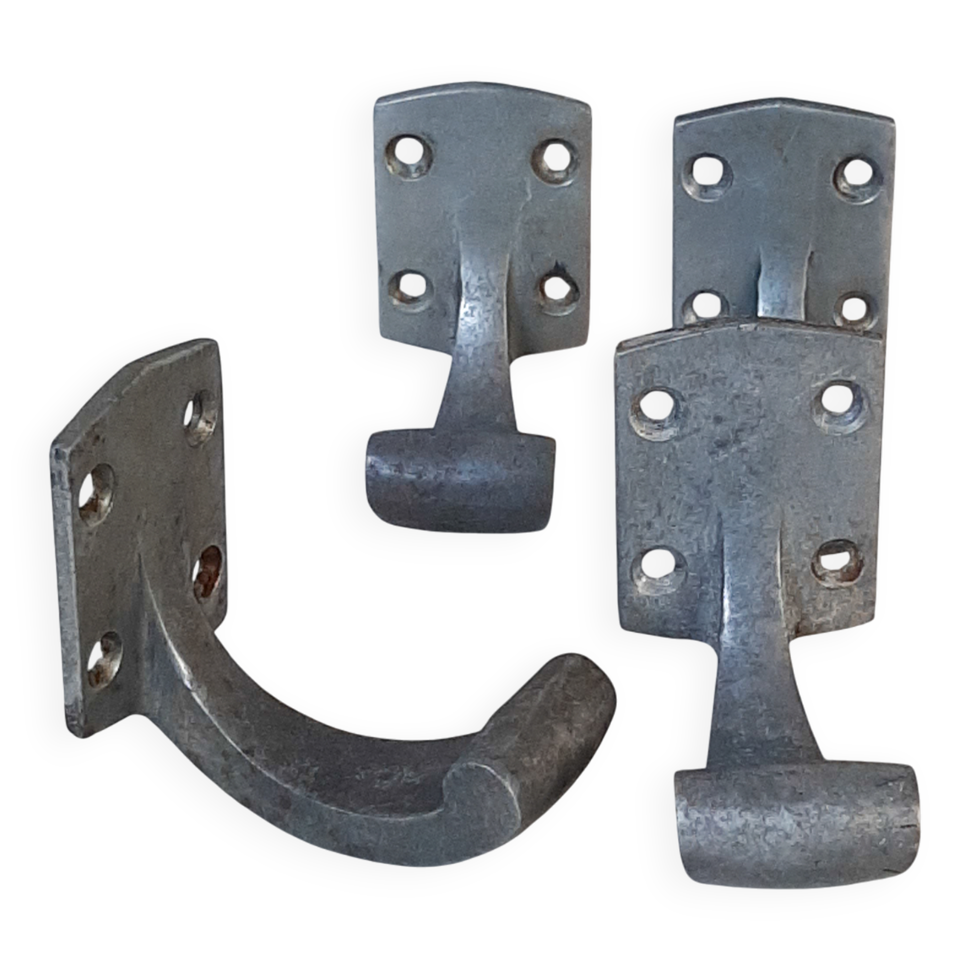 Vintage cast aluminium wall hooks