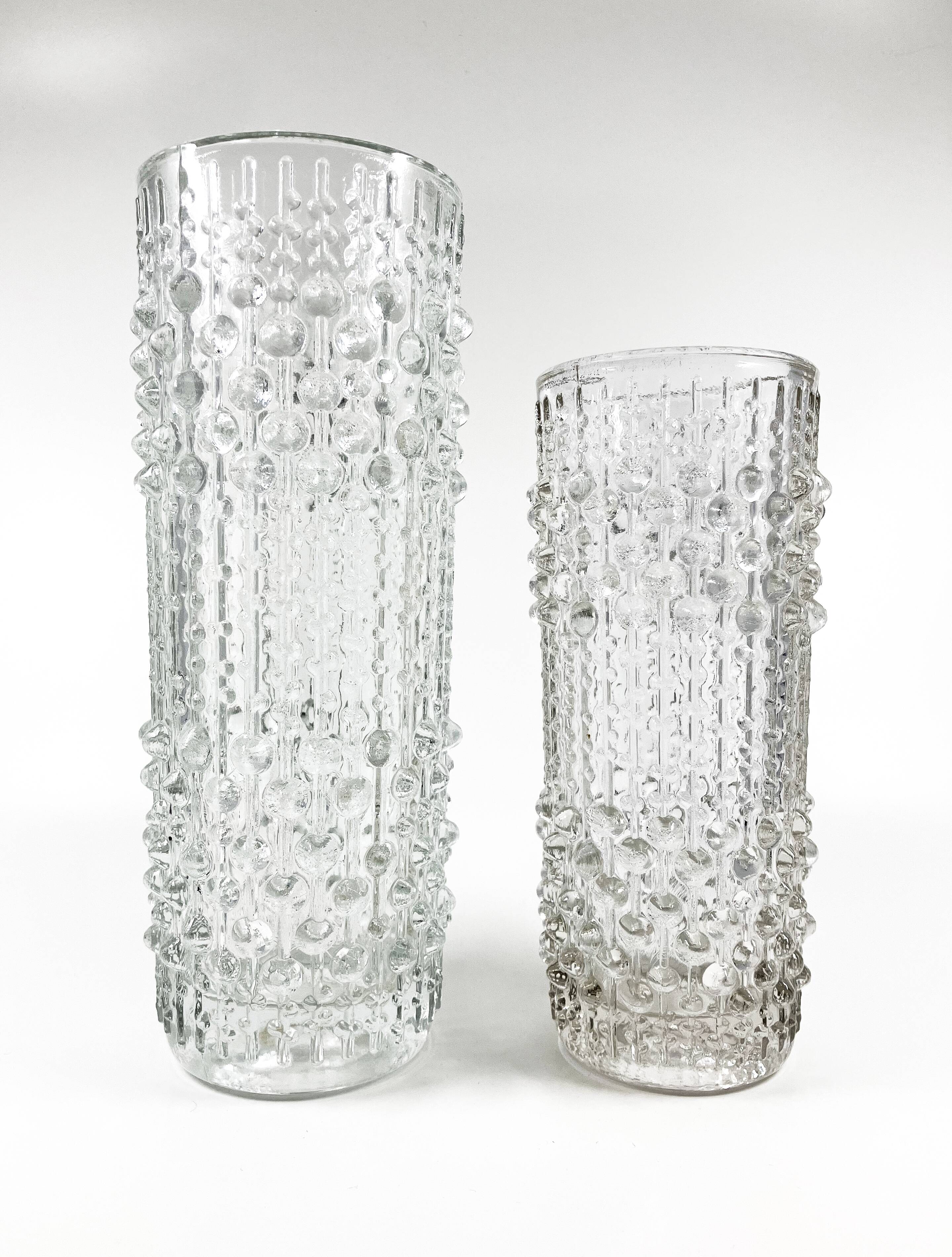 2 vase sklo union • verrerie hermanova hut • design frantisek peceny • 1972