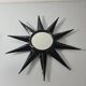 Antique metal star wall mirror black