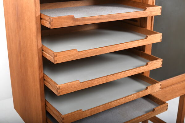 Armoire en chêne danoise et formica des années 1960