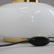 1970s Beautiful Large Glass and Brass Table Lamp ,Italy