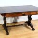 Table, bureau à volets en palissandre massif, époque Restauration, début XIXème