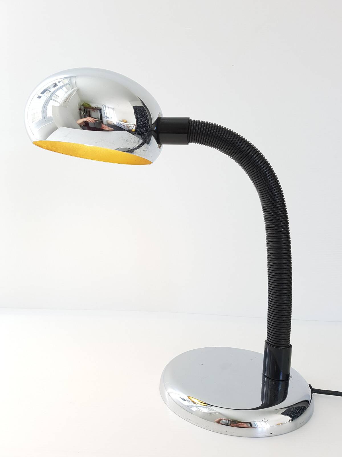 CHROME PASTILLE TABLE LAMP 1970 VINTAGE SPACE AGE POP 70S 1970S