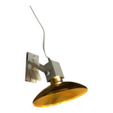 Lampe à pince Lita en métal doré et blanc