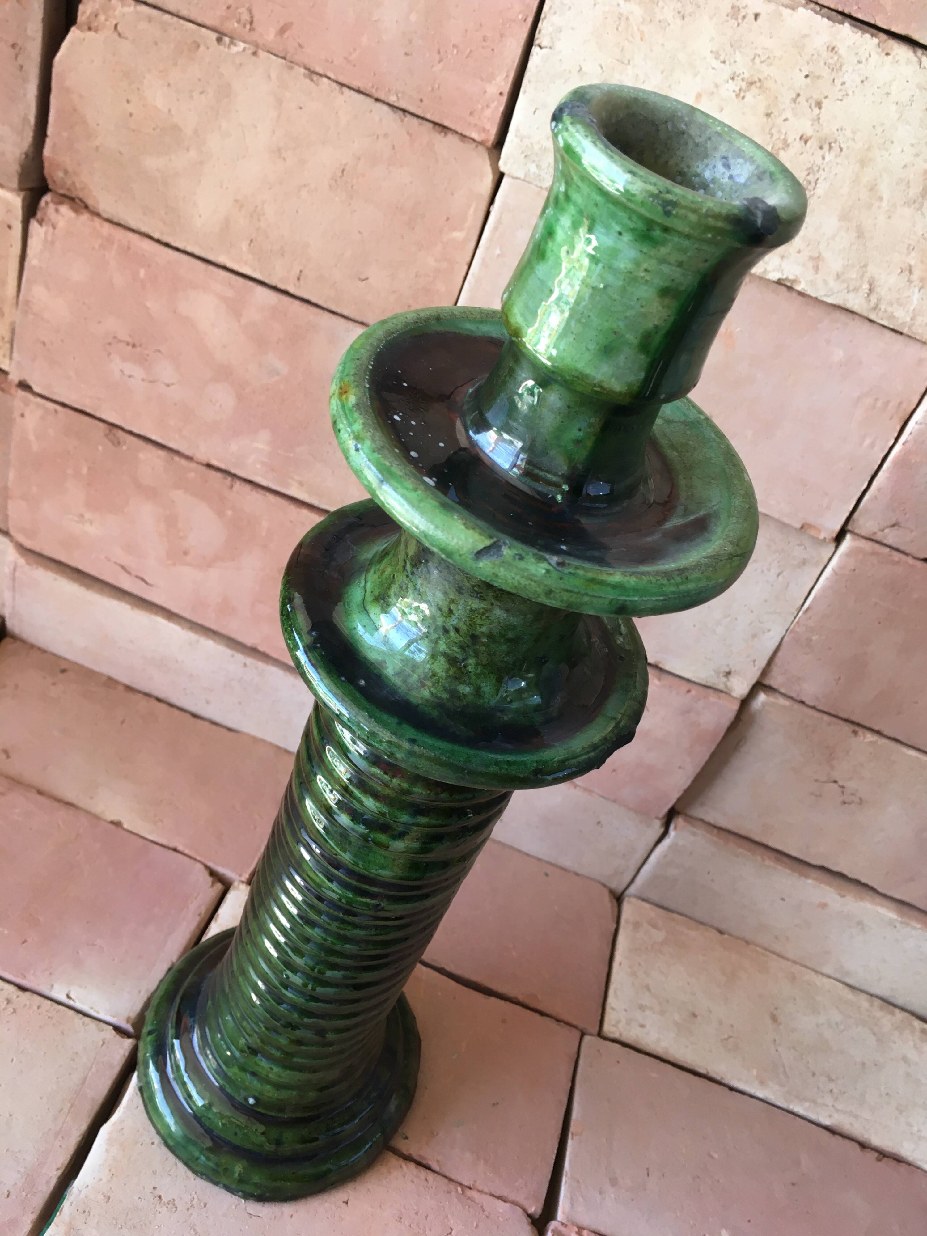 Tamegroute pottery candle holder