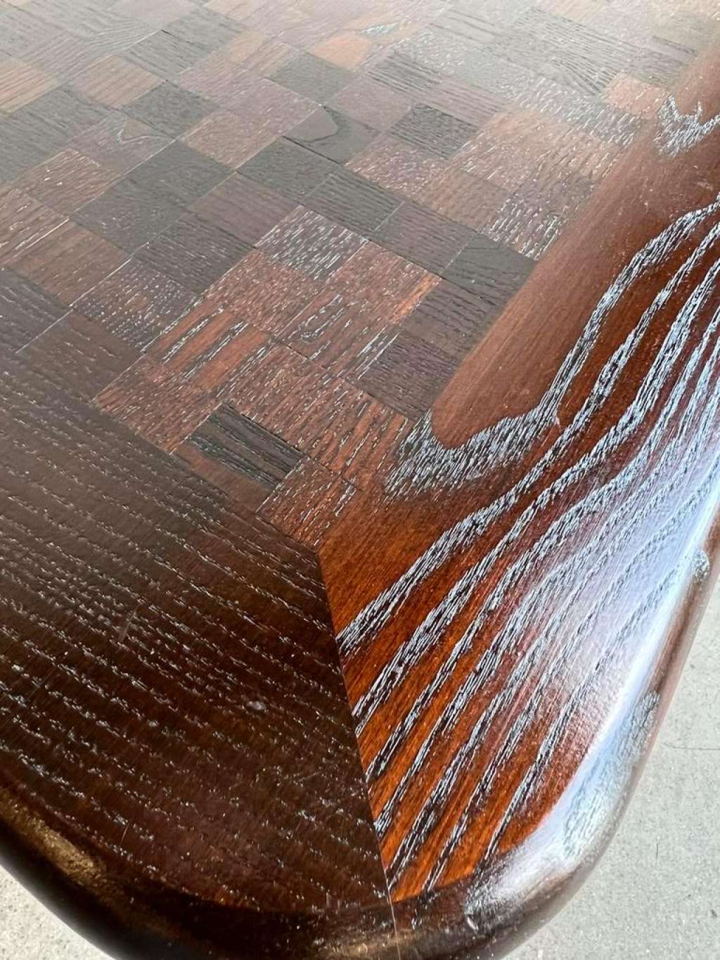 Vintage square coffee table / wenge coffee table