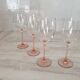 4 Verres à Eau ou Vin / verre à pied Rose