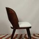 Dining chairs set of 4 oak wood white pearl buckle