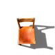 Chair S24 Pierre Chapo - Solid Elm & Cognac Leather Brutalist