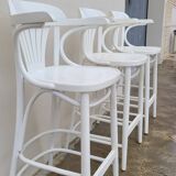 Set of 3 bentwood restaurant bar stools bistro