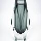 Faceted submerged vase, grey-blue Murano glass – dlg Flavio Poli