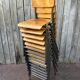 Industrial high stool Toupie in wood and metal, 1960s