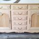 Low buffet in renovated solid cherry wood – Reinterpreted Louis XV style – 250 cm