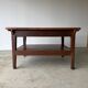 Antique draper's workbench / haberdashery table in solid wood from the early 20th century.