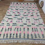 Handmade wool Berber rug 284 X 194 CM