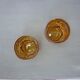 2 destructured pressed molded glasses