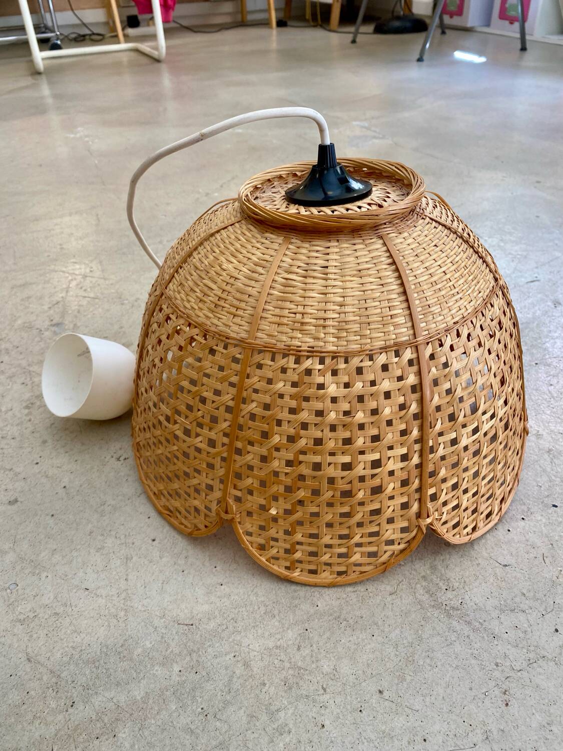 Rattan pendant light