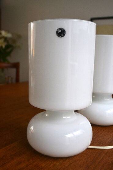 Vintage opaline lamp IKEA from the 1980s.