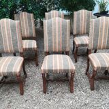 Lot of 6 sheep bone chairs