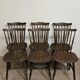 Set of 6 wooden chairs – bistro style - western / vintage