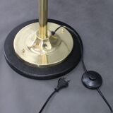 1970s Pair of Glass Brass Floor Lamps by Kamenicky Senov , Czechoslovakia