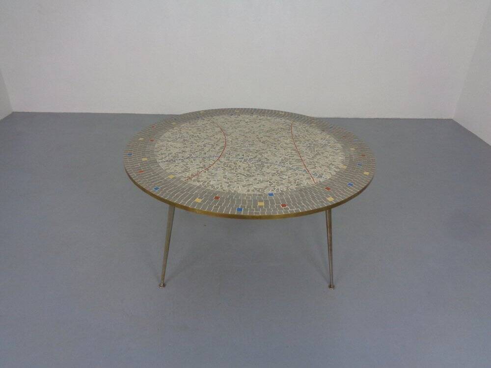 Large ceramic mosaic coffee table by Berthold Müller, Germany, 1950s.