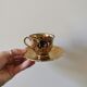 Vintage golden porcelain cups