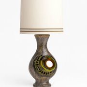 Vintage ceramic table lamp, Walter Gerhards lamp, 1970s