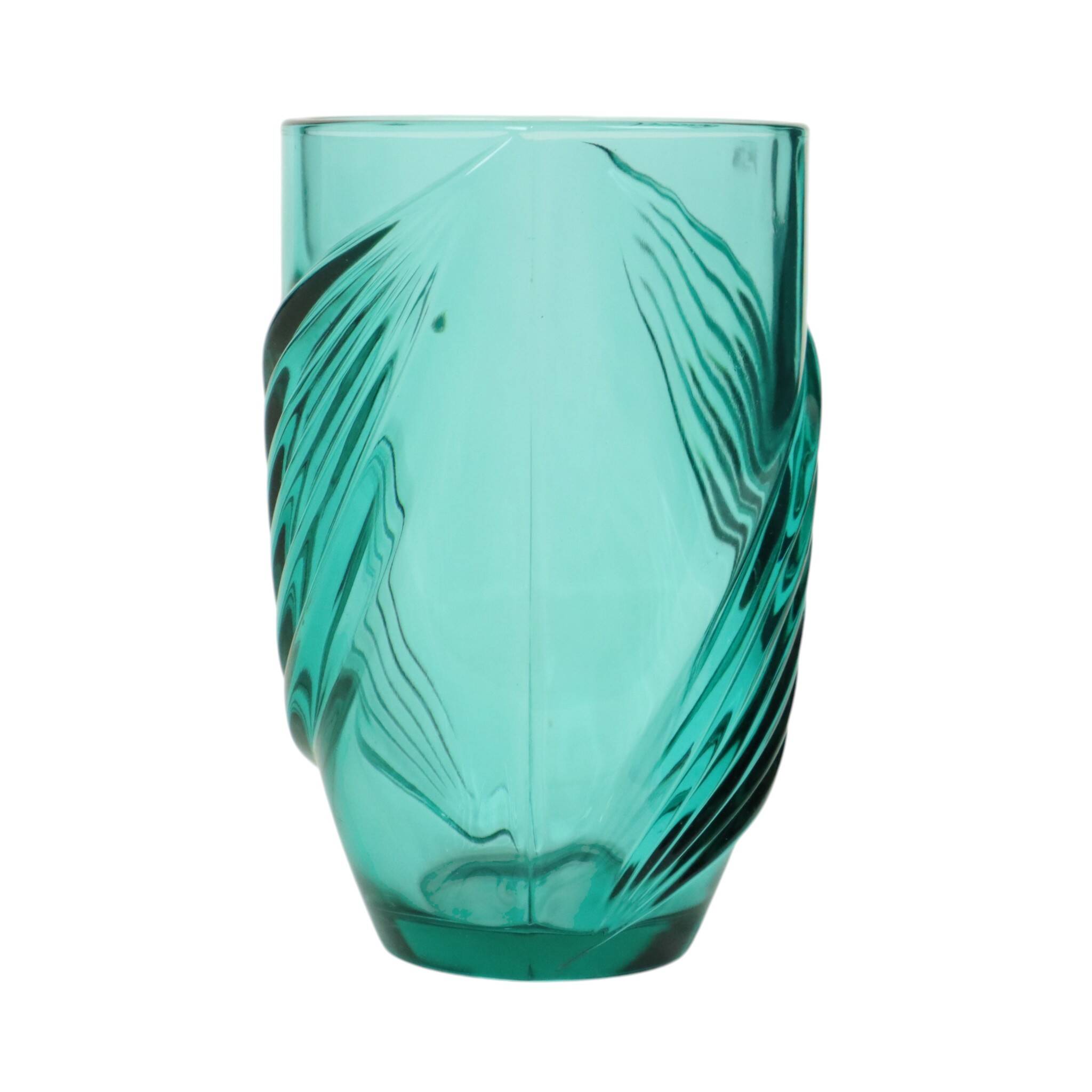 Vintage Turquoise Blue Glass Vase Luminarc France