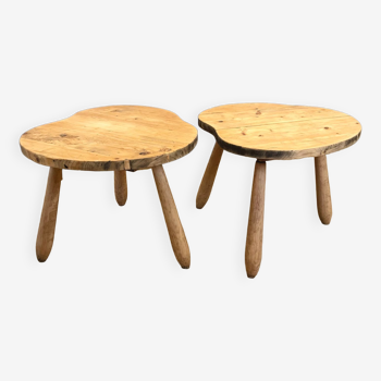 Paire de tables brutalistes