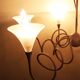 Modern metal chandelier, 6 lights.