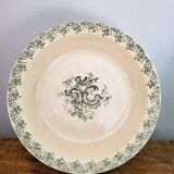 Plat creux en terre de fer gien - louis xv