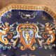 Plate Bowl Basket Earthenware Gien Renaissance Model Angel Cherub