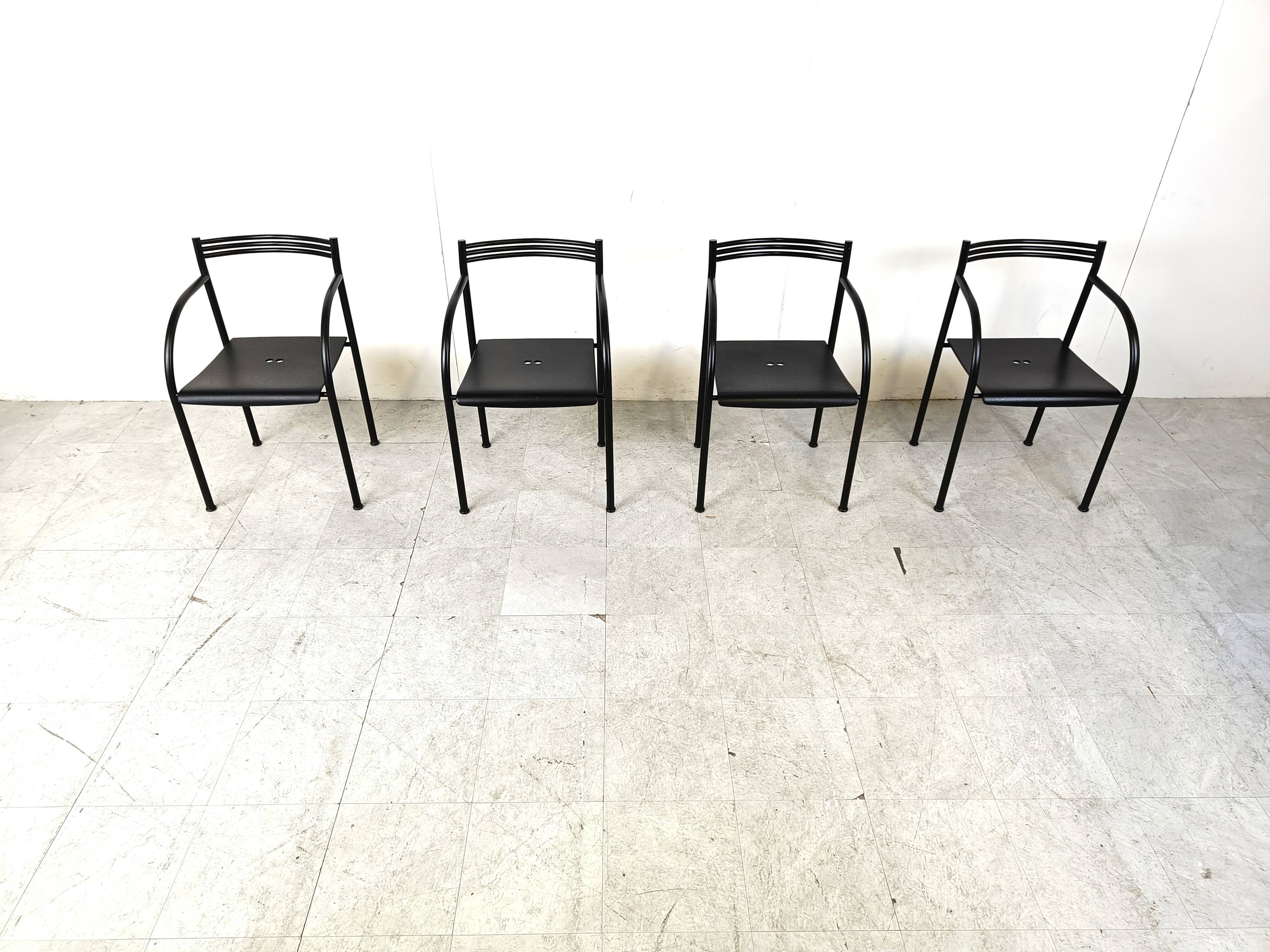 Spanish Francesca Armchairs by Philippe Starck for Baleri Italia, 1982, Set of 4
