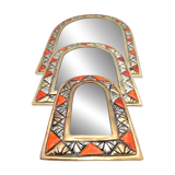 Set of 3 copper mirror wall decoration